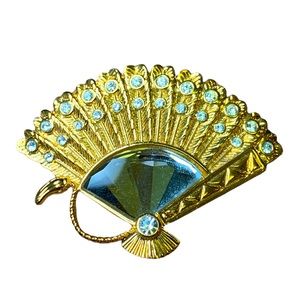 SWAROVSKI FAN BROOCH